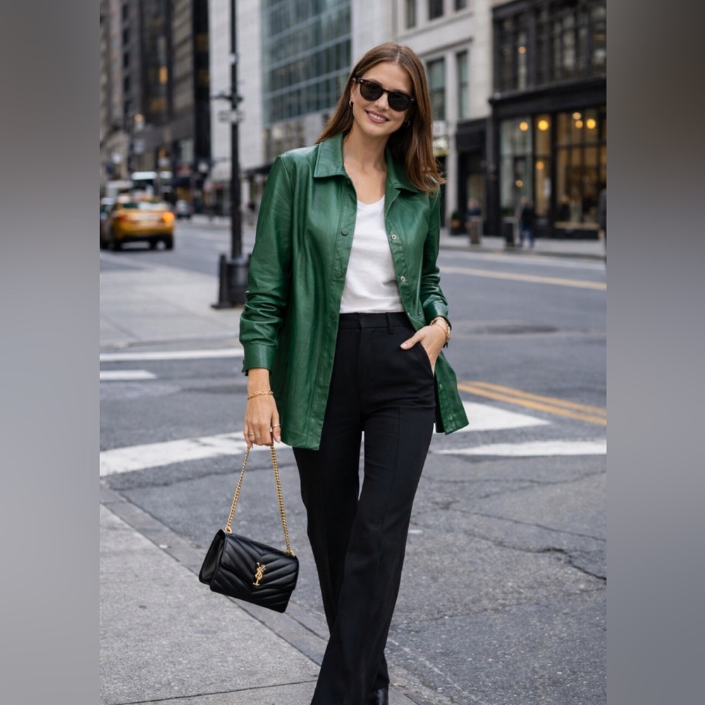 Women's Green  soft, drapes beautifully jacket